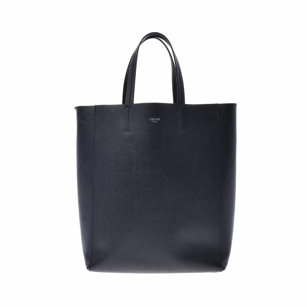 Celine Vertical 2way Cabas Black Leather Handbag